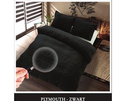 Hotel Home Collection - Dekbedovertrek - Plymouth - 200x200/220 +2*60x70 cm - Zwart