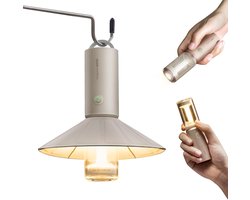 HOTO - Camping Lamp - Zaklamp - IPX6 Waterdicht - Oplaadbaar - Tafellamp - Tentlamp - 50 uur brandtijd - Beige
