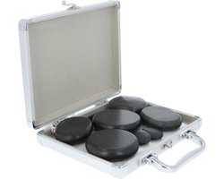 Hotstone Massage Stenen-set met Verwarming in Koffer Hot Stone