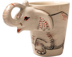 Houder mok koffie thee kopje olifant schattige mollige gevormde lucky feng shui van wit keramiek voor vrouwen geschenken bekers reizen grappig dier kan recycling en gepersonaliseerde mooie keuken