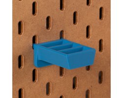 Houder voor drie scharen of klein gereedschap - Voor Ikea Skadis pegboard - Blauw