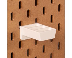 Houder voor drie scharen of klein gereedschap - Voor Ikea Skadis pegboard - Wit