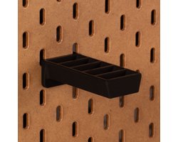 Houder voor vijf scharen of klein gereedschap - Voor Ikea Skadis pegboard - Zwart