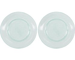 House Doctor Bord Rain blauw glas 27cm - 2 stuks