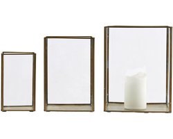 House Doctor Lantaarn Pillar - Goud - Set van 3
