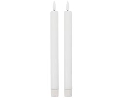 House Doctor - Led dinerkaars wit - set van 2 - 24.5 cm - timer