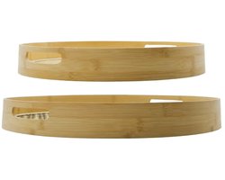 House Doctor Palmblad dienbladen zwart natuur - set van 2