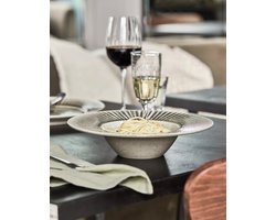 House Doctor Pastbord Pleat grijsbruin aardewerk