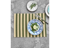 House Doctor Placemat Rayas groen - 4 stuks