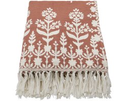 House Doctor plaid Mazzo terracotta 140x200cm katoen