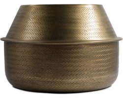 House Doctor Rattan bloempot messing Ø38cm