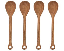 House Doctor Serveerlepels Aya hout - 4 stuks
