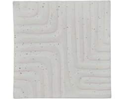 House Doctor Wanddecoratie Maybe off-white aardewerk 15x15x1,5cm