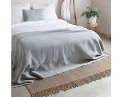 House in Style plaid Patara blue grey - 140x260 cm