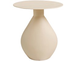 House Nordic Bijzettafel Calais - Rond Off-White Metaal - Ø36x40cm