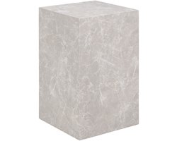 House Nordic Bijzettafel Prague - Rond Beige Marmerlook - Ø30x50cm