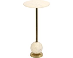 House Nordic Bijzettafel Salo Koper/Marmer Ø25,5x54cm