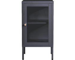 House Nordic Dalby Vitrinekastje - Grijs Staal - Glazen Deur - 38x70x35 cm