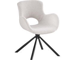 House Nordic Eetkamerstoel Amorim Bouclé Off-White Draaibaar