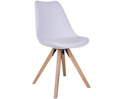 House Nordic Eetkamerstoel Bergen Wit - Set van 2