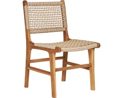 House Nordic Eetkamerstoel Derby Zonder Armleuning Teak Naturel