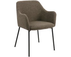 House Nordic Eetkamerstoel Melilla - Bruin Bouclé - Set van 2