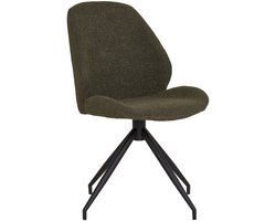 House Nordic Eetkamerstoel Monte Carlo Staal Groen - Set van 2