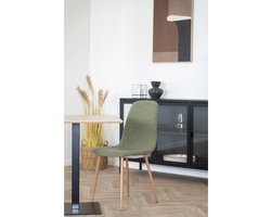 House Nordic Eetkamerstoel Stockholm Bouclé Donkergroen