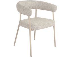 House Nordic Eetkamerstoel Trivio - Metaal - Zand - Set van 2