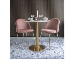 House Nordic Eetkamertafel Bolzano Marmerlook Ø70cm
