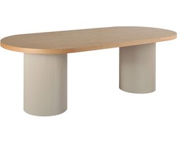 House Nordic Eettafel Solva MDF Zand/Naturel 220cm