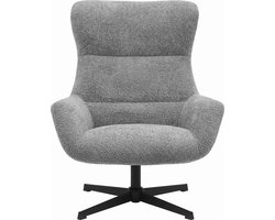 House Nordic Fauteuil Bescia Swivel - 89x80x101cm - Donkergrijs