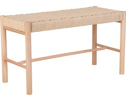 House Nordic Halbankje - Naturel - Beukenhout - 80cm - Bankje Abano