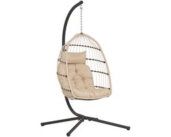 House Nordic Hangstoel Patras - Beige/Grijs