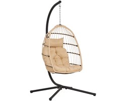 House Nordic Hangstoel Patras - Naturel Rotan - 117x107x195cm