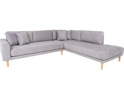 House Nordic Hoekbank Lido - Lichtgrijs Stof - 290x170x76cm