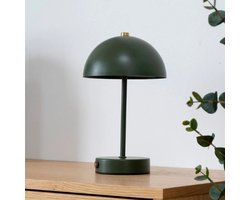 House Nordic Holt Groen LED Tafellamp Oplaadbaar