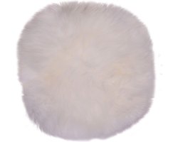 House Nordic Lamsleren zitkussen - Lamsleren zitkussen in ivoor Ø35 cm