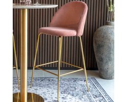 House Nordic Lausanne barkruk Roze - messing (Set van 2)