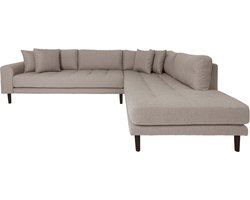 House Nordic Lido hoekbank rechtsgedraaid steen grijs .