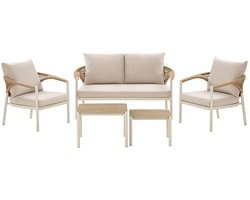 House Nordic Loungeset Abela - Zand/Naturel