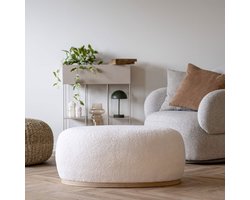 House Nordic Poef Manhattan Bouclé Wit