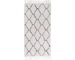 House Nordic - Scandinavisch Vloerkleed - natuurlijk katoen met print-135x65 cm