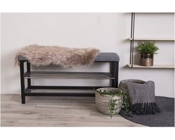 House Nordic | Schapenvacht - lamsvacht - imitatie dierenvel - licht bruin - champignon - 50 x 85 cm - vloerkleed