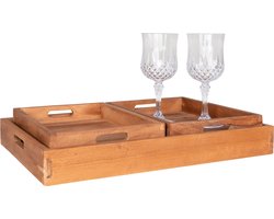 House Nordic - Set/3 Dienbladen - Teak