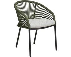 House Nordic Tuinstoel Novella - Groen/Grijs - Set van 2