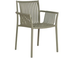 House Nordic Tuinstoel Tulsa - Groen - Zithoogte 45,5cm - Set van 4