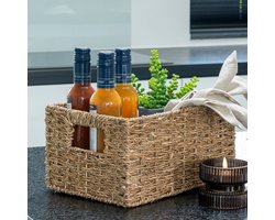 House Nordic - Venoso Baskets - Rechthoekige manden - Zeegras - set van 2