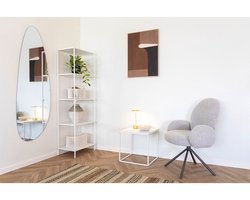 House Nordic Vita Witte Bijzettafel Vierkant