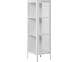 House Nordic Vitrinekast Brisbane Slim - 40x35x140cm - Wit